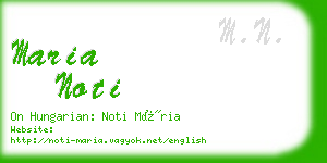 maria noti business card